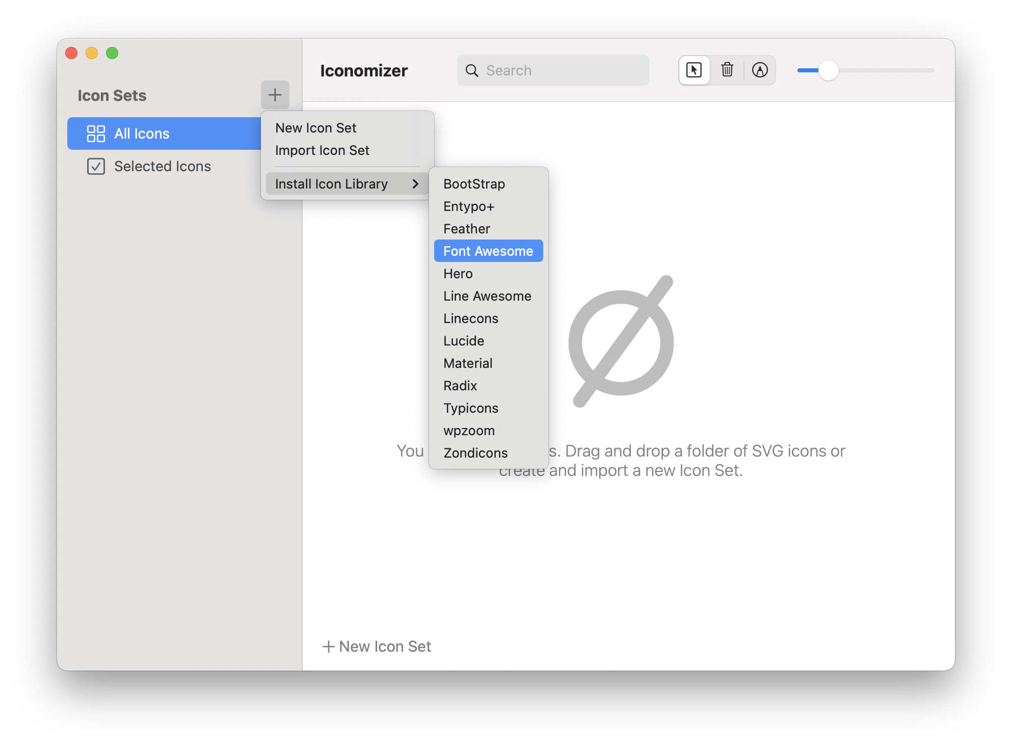 Iconomizer icon libraries